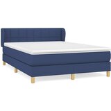  Krevet s oprugama i madracem plavi 140x200 cm od tkanine | shoptok.hr