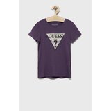 Guess Otroška kratka majica vijolična barva | Shoptok.si