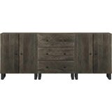  Komoda od 3 komada crna 60x33x75 cm Puno drvo Mango | shoptok.hr