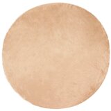 vidaXL Lažni Ovčji Tepih Bež 120 x 120 cm Poliester | shoptok.hr