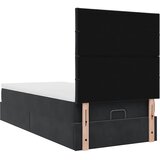  Otomanski okvir kreveta s madracima crni 80x200cm baršunasti | shoptok.hr