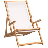  Sklopiva stolica za plažu od masivne tikovine krem | Eponuda.ba