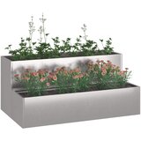  Vrtna saksija Srebrno 100 x 60 x 45 cm Nehrđajući čelik | shoptok.hr