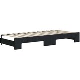 vidaXL Izvlečna dnevna postelja z vzmetnico črna 80x200 cm b | Shoptok.si