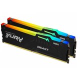 Kingston Memorija 32GB(2x16GB)/DIMM/DDR5/6000MHz/CL36/FURY Beast RGB/bela | ePonuda.com