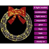 vidaXL Venec z LED lučmi Toplo bela 90 cm Akril | Shoptok.si