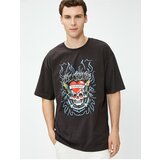 Koton Oversized T-Shirt, Skull Print, Crew Neck Cotton. cene