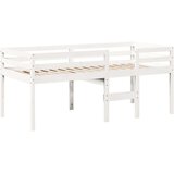 vidaXL Visoki krevet s krovom bijeli 75 x 190 cm od masivne borovine | shoptok.hr