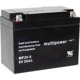 Multipower Svinčev akumulator 6 V 20 Ah MP20-6 A9621 svinčevo-koprenast (AGM) 157 x 125 x 83 mm M5-vijačni priklop, (20438110) | Shoptok.si