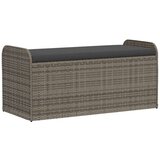 vidaXL Klupa za pohranu s jastukom siva 115 x 51 x 52 cm od poliratana | shoptok.hr