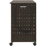  Košara za rublje s kotačima tamnosmeđa 66x35x60 cm od ratana | shoptok.hr