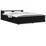 Furnova Posteljni okvir s predali črn 140x190 cm, (21941421) | Shoptok.si