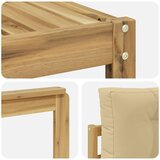  Set vanjskih sofa 6 kom. Bijela i bež Poliester | shoptok.hr