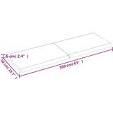  Kupaonska radna ploča svjetlosmeđa 160x50x(2-6) cm masivno drvo | shoptok.hr