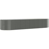  Povišena vrtna gredica od pocinčanog čelika 396x100x68 cm sivi | shoptok.hr
