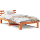  Konstrukcija postelje Rjava 100 x 200 cm Trden borov les, (5000022998) | Shoptok.si