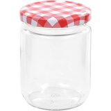  Staklenke za džem s bijelo-crvenim poklopcima 48 kom 230 ml | shoptok.hr