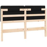  Tapecirani uzglavlje Smeđa i crna 160 cm Čvrsto borovo drvo | shoptok.hr