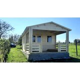 Male kuće Drvena vrtna kuća MONTANA 400 × 595 cm – bez završnog krovnog pokrova | shoptok.hr