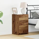 vidaXL Nočna omarica z LED svetlobo iz starega lesa | Shoptok.si