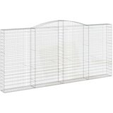  Obokane gabion košare 6 kosov 400x30x180/200cm pocinkano železo, (21000254) | Shoptok.si