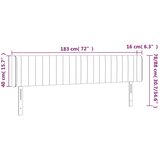  Uzglavlje s ušima crno 183x16x78/88 cm od tkanine | shoptok.hr
