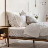 Linen Tales Bela napenjalna rjuha iz mešanice lana 160x200 cm – | Shoptok.si