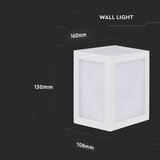  LED spoljašnje zidno svetlo 12 W, 230 V, IP65, 4000 K, belo | Eponuda.com