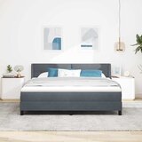  s opruga kutije Tamno siva 200 x 180 cm Baršun | shoptok.hr