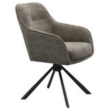 Unique Furniture Tamno siva podstavljena blagovaonska stolica s naslonima za ruke Avola – | shoptok.hr