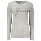 Guess Jeans ženski pulover s cirkonima i perlicama sivi Cijene