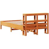 vidaXL Posteljni okvir z vzglavjem voščeno rjava 100x200 cm borovina, (21304013) | Shoptok.si