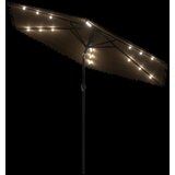  Vrtni suncobran LED s čeličnom šipkom smeđi 268x268x226 cm | shoptok.hr