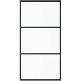  Klizna vrata od stakla ESG i aluminija 102 x 205 cm crna | shoptok.hr