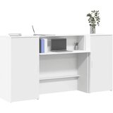 vidaXL Sprejemna miza bela 200x50x103,5 cm inženirski les | Shoptok.si