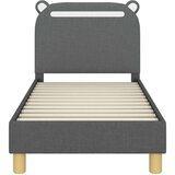  Posteljica za malčke z vzglavjem Temno siva 70 x 140 cm blago, (5000105298) | Shoptok.si