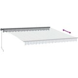 vidaXL Ročno zložljiva tenda z LED diodami antracit in bela 400x350 cm | Shoptok.si
