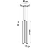  Obesna svetilka PASTELO 3P polirano zlato, (21347792) | Shoptok.si