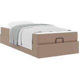 vidaXL Posteljni okvir z vzmetnico Kapučino 90 x 190 cm Umetna koža | Shoptok.si