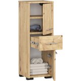AKORD Fin Visoka Kopalniška Omara, 2 Vrata In 1 Predal, Hrast Artisan, (5000332702) | Shoptok.si