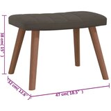  Stol za sproščanje s stolčkom temno siv žamet, (20957184) | Shoptok.si