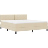  Krevet s box springom i madracem krem 180x200 cm tkanina | shoptok.hr