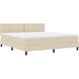 Postelja boxspring z vzmetnico krema 180 x 200 cm blago, (5000128570) | Shoptok.si