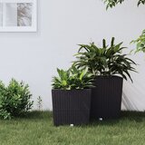 vidaXL Korito z odstranljivo notranjostjo antracit 21 / 32 L PP ratan | Shoptok.si