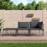 Maison Chic Seti vrtnega pohištva - Vrtna garnitura 3-delna z blazinami antracit poli ratan, (21797596) | Shoptok.si