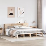 vidaXL Krevet s regalom za knjige bez madraca 180x200 cm masivno drvo Cijene