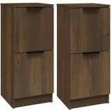  Komoda 2 kosa rjavi hrast 30x30x70 cm konstruiran les, (20654007) | Shoptok.si