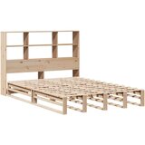  Krevet s regalom za knjige bez madraca 140x200 cm masivno drvo | shoptok.hr