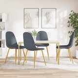 Furnova Jedilni stoli 4 kosi temno siv žamet, (21916684) | Shoptok.si