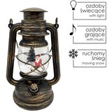 Molarem Home Božićni LED ukras - Djed Božićnjak s osvjetljenjem, glazbom i snijegom 4,5 x 11,7 x 24,5 cm | shoptok.hr